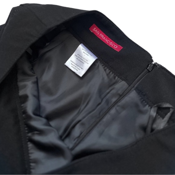 Boutiques San Francisco Pleated Black skirt Mid-Knee - Picture 7 of 9